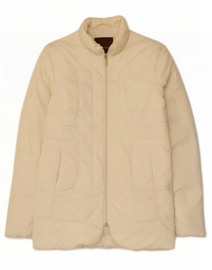 Moncler Womens Padded Jacket Size 2 Medium Off White Polyamide