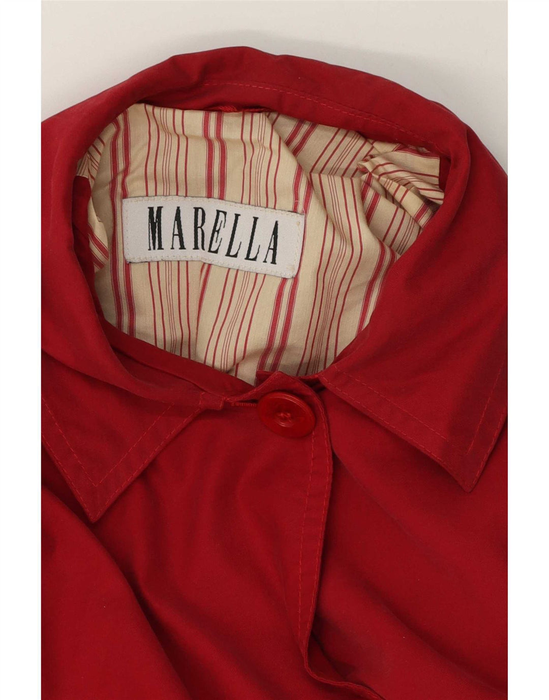 Marella Womens Trench Coat UK 22 3XL Red
