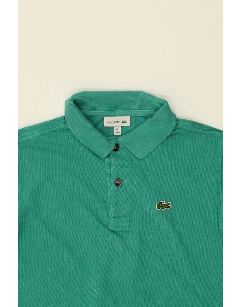 LACOSTE Boys Polo Shirt 9-10 Years Green Cotton Vintage Lacoste and Second-Hand Lacoste from Messina Hembry 