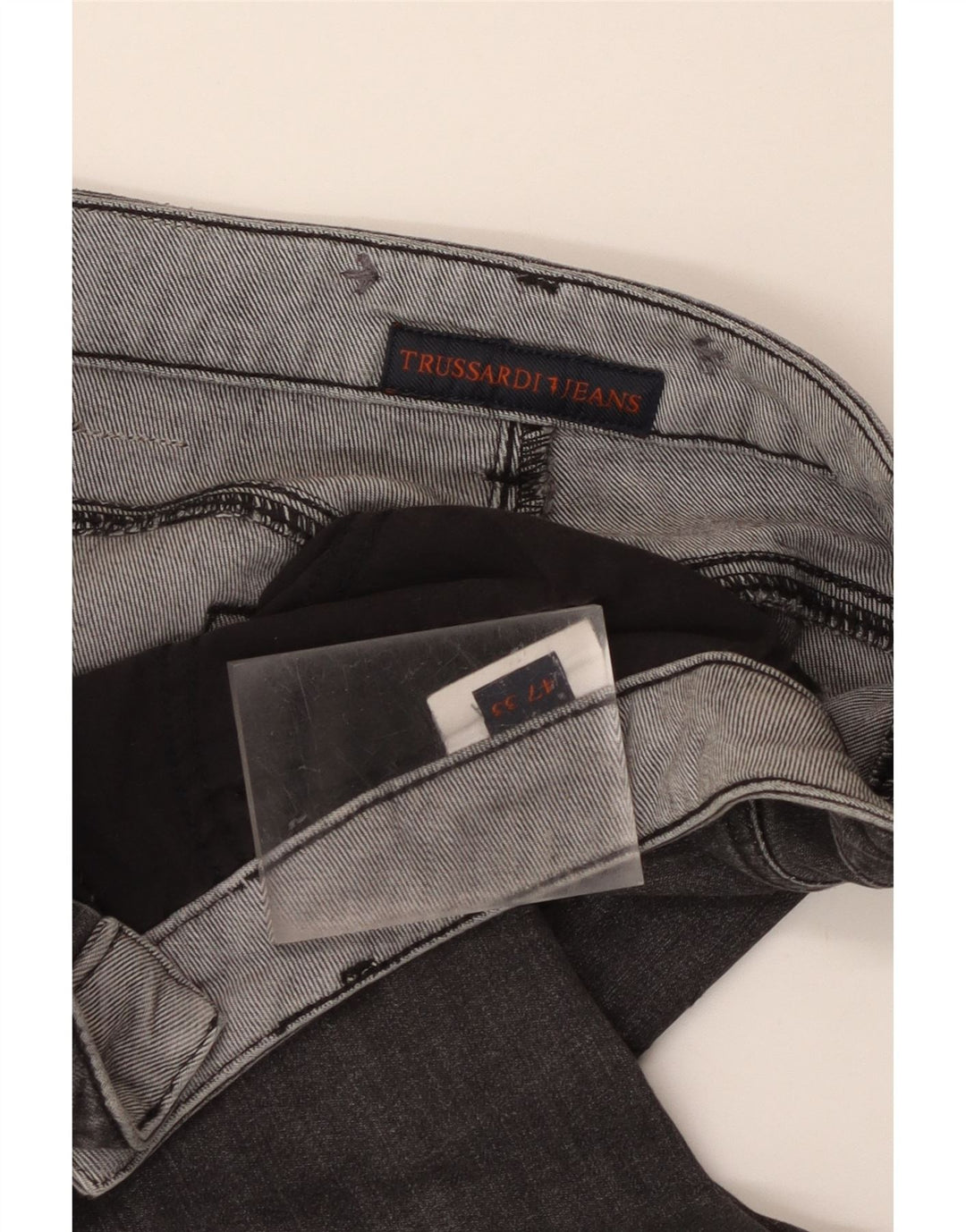 Trussardi Mens Straight Jeans W33 L26 Grey