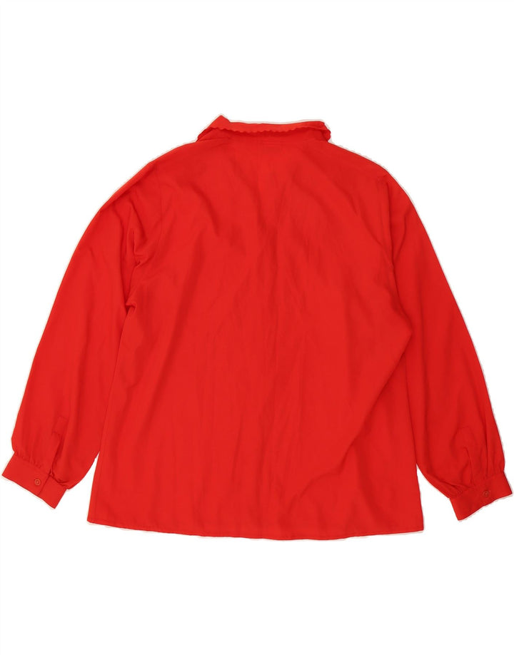 VINTAGE Womens Shirt Blouse UK 16 Large Red Vintage Vintage and Second-Hand Vintage from Messina Hembry 