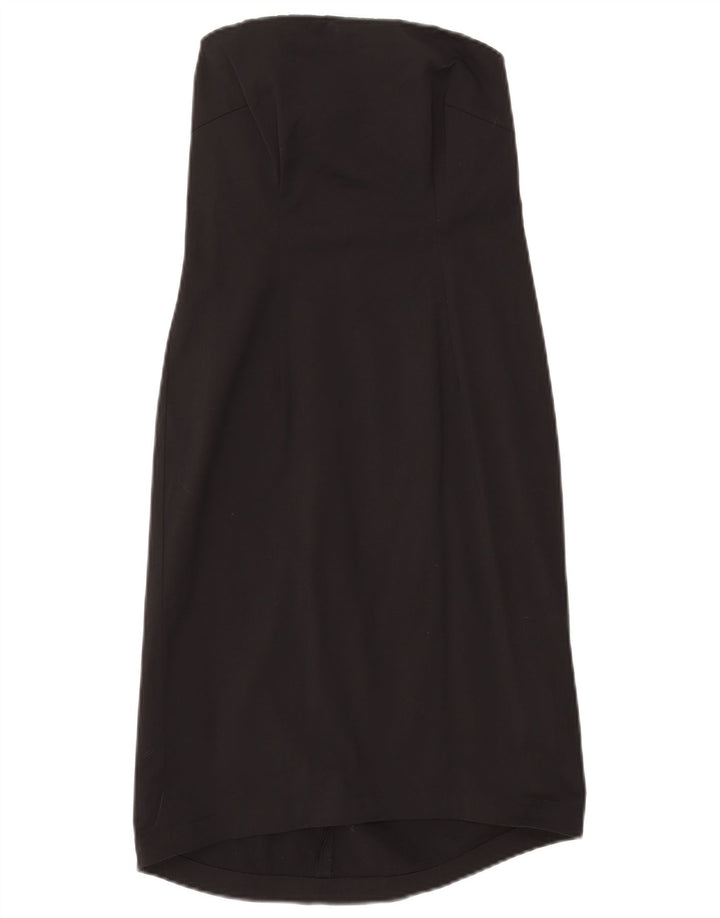 J. Crew Womens Strapless Dress US 0 XS Black Cotton