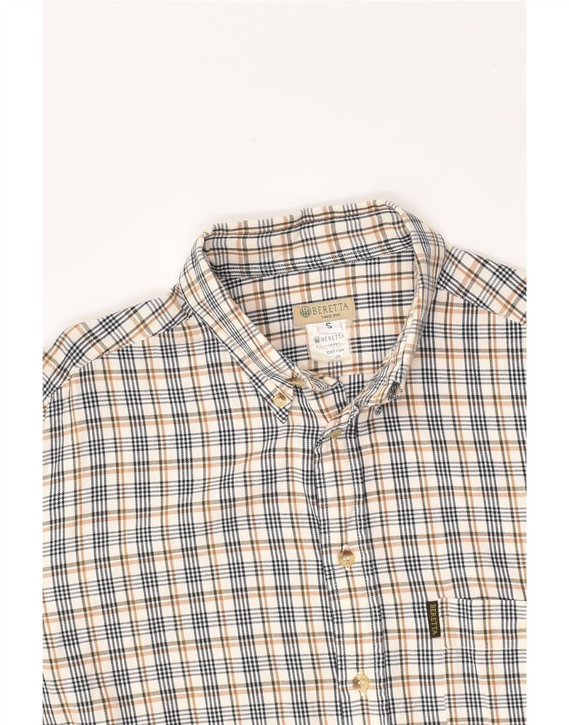 BERETTA Mens Shirt Small Multicoloured Check Cotton | Vintage Beretta | Thrift | Second-Hand Beretta | Used Clothing | Messina Hembry 