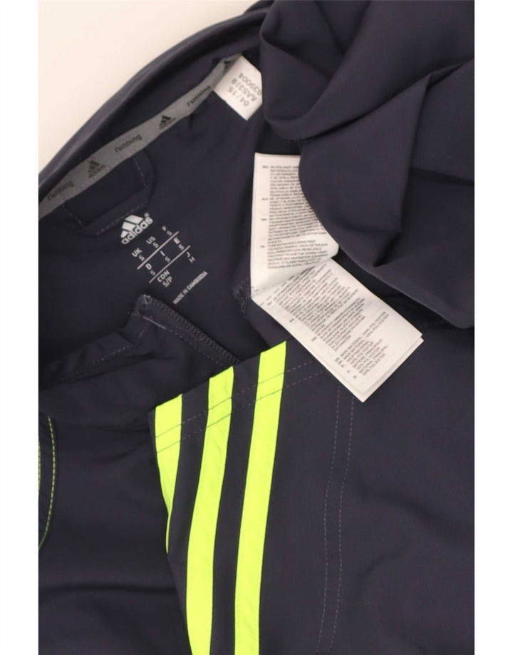Adidas Mens Tracksuit Top Jacket Small Navy Blue Polyester