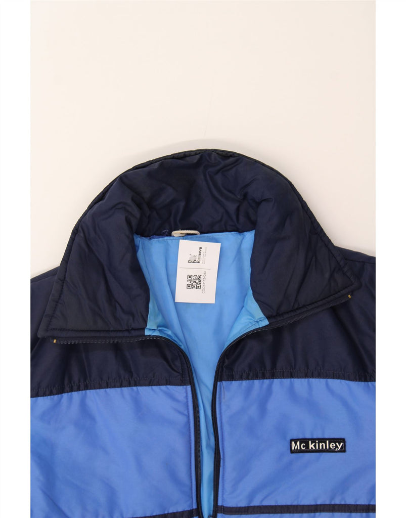 MCKINLEY Mens Windbreaker Jacket IT 56 3XL Blue Colourblock Polyamide Vintage McKinley and Second-Hand McKinley from Messina Hembry 