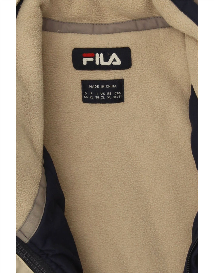FILA Mens Bomber Jacket UK 42 XL Beige Polyamide