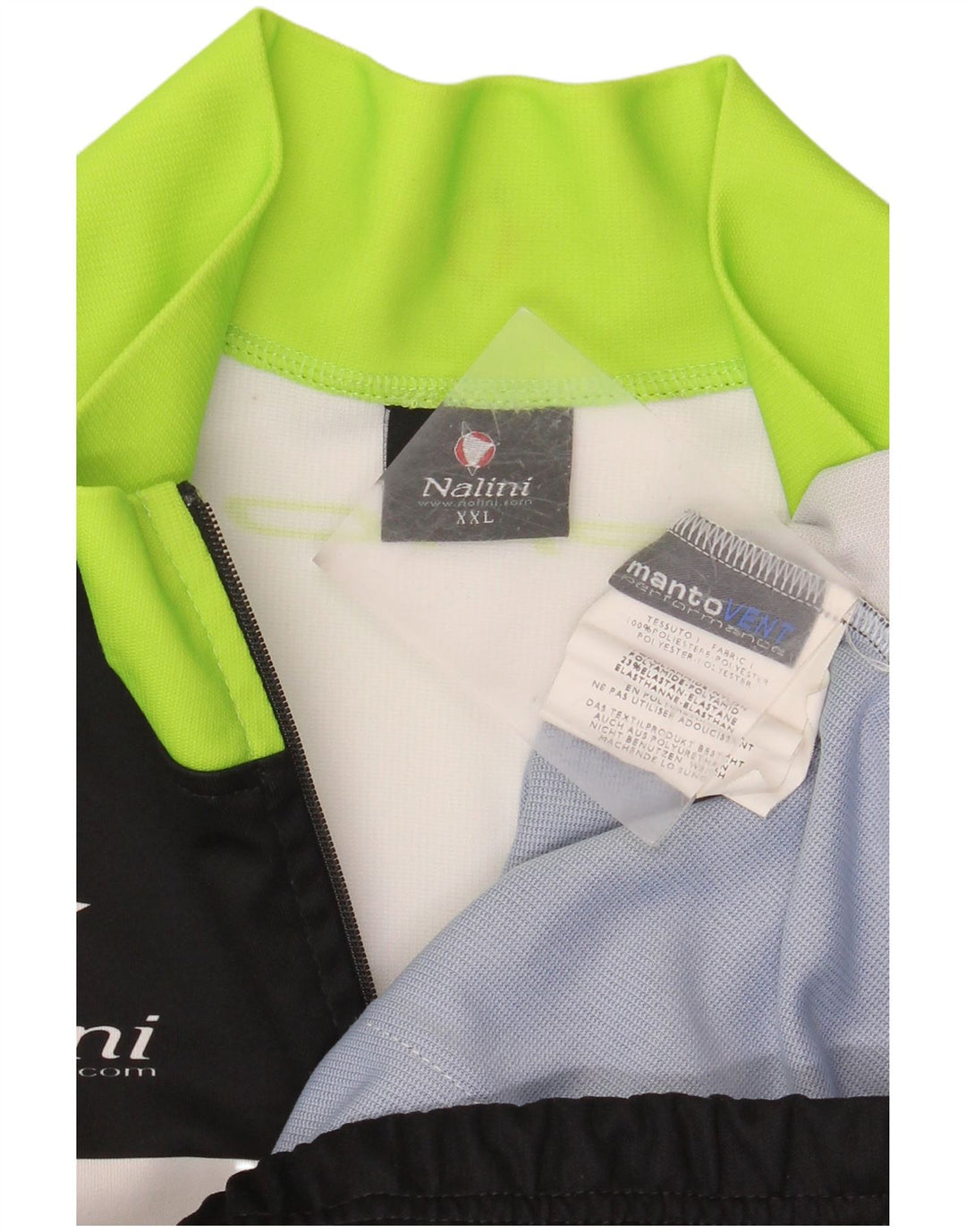 NALINI Mens Graphic Tracksuit Top Jacket 2XL Black Colourblock Polyester