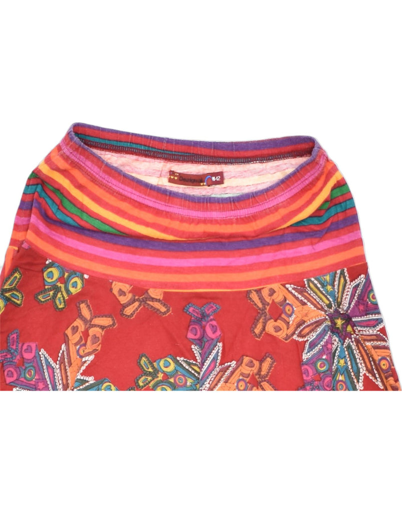DESIGUAL Girls A-Line Skirt 11-12 Years W30 Red Patchwork | Vintage | Thrift | Second-Hand | Used Clothing | Messina Hembry 