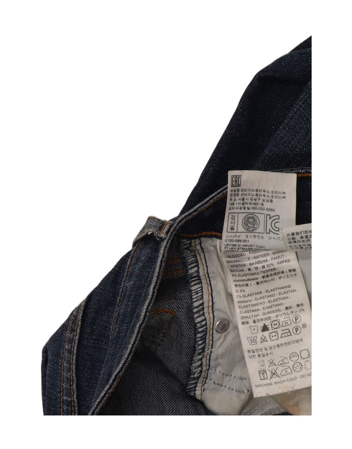 Levi's Womens 714 Straight Jeans W23 L33 Blue Cotton