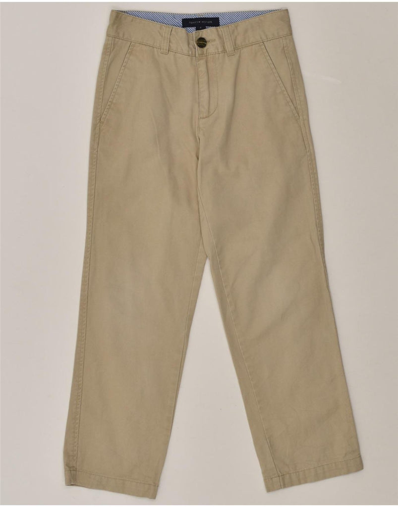 TOMMY HILFIGER Boys Straight Chino Trousers 7-8 Years W25 L25 Beige Cotton | Vintage Tommy Hilfiger | Thrift | Second-Hand Tommy Hilfiger | Used Clothing | Messina Hembry 