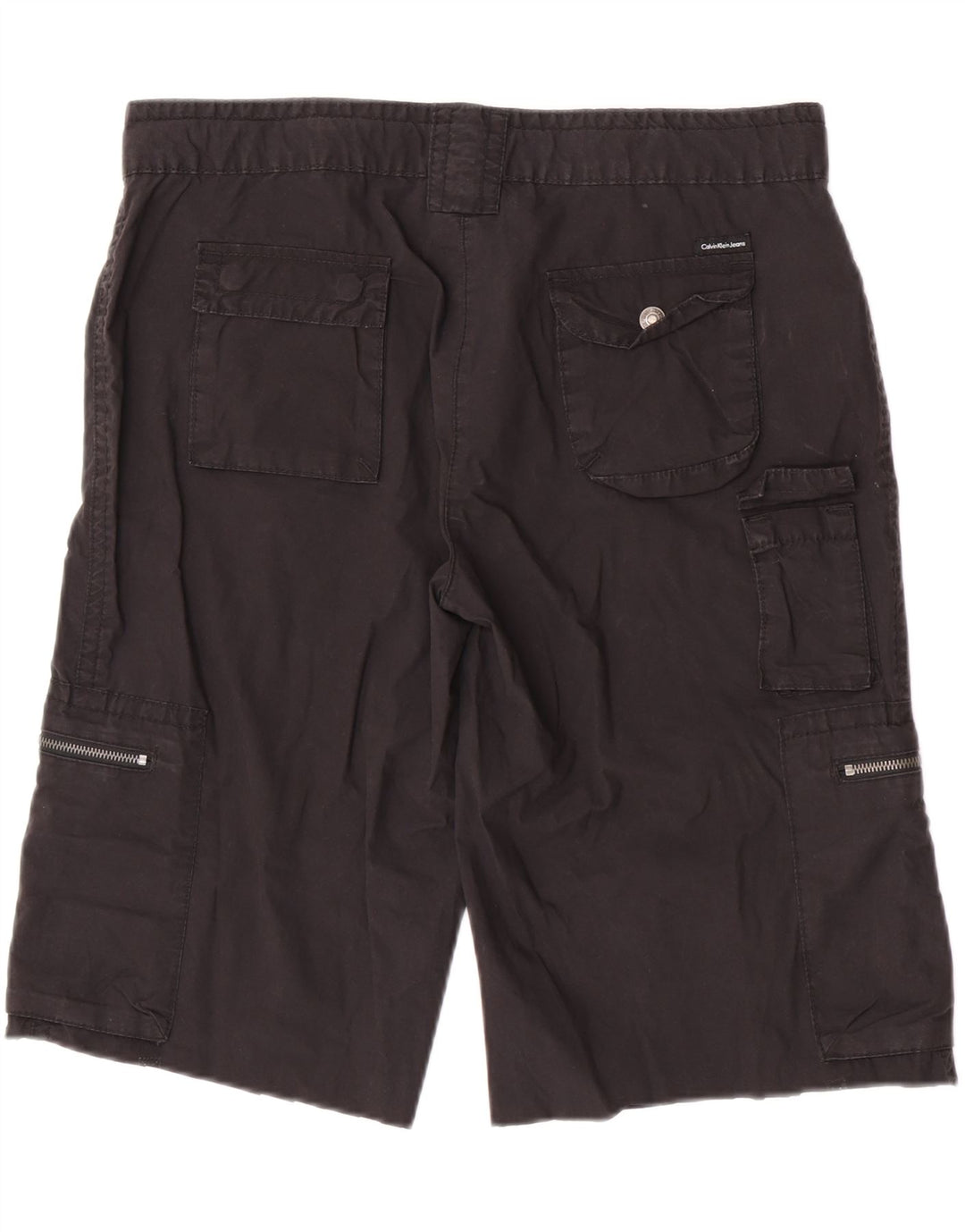 Calvin Klein Jeans Womens Cargo Shorts W32 Medium Black Cotton
