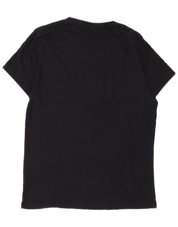 JACK WILLS Mens T-Shirt Top Large Black Cotton