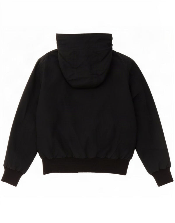 Woolrich Boys Hooded Padded Jacket 9-10 Years Black Cotton