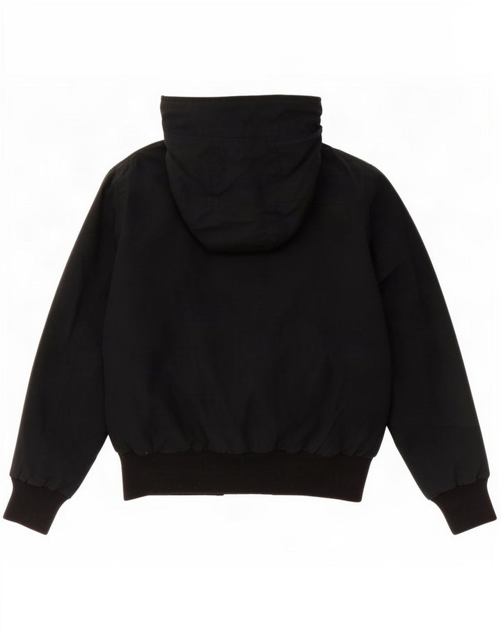 Woolrich Boys Hooded Padded Jacket 9-10 Years Black Cotton
