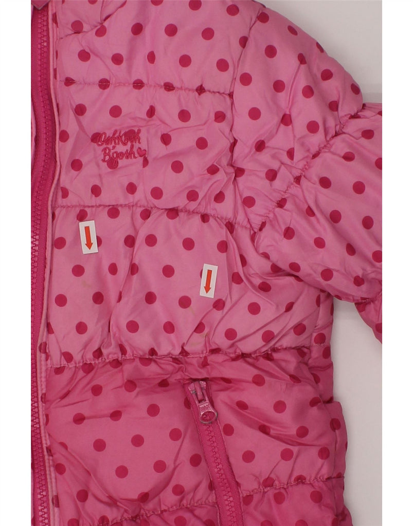 OSH KOSH Girls Hooded Padded Jacket 5-6 Years Pink Spotted Polyester | Vintage Osh Kosh | Thrift | Second-Hand Osh Kosh | Used Clothing | Messina Hembry 