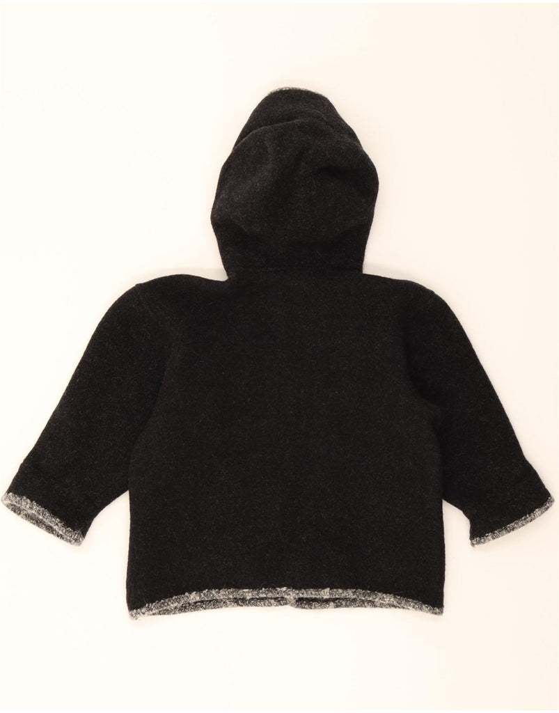 GIESSWEIN Girls Graphic Hooded Bomber Jacket 7-8 Years Black Tweed Vintage Giesswein and Second-Hand Giesswein from Messina Hembry 