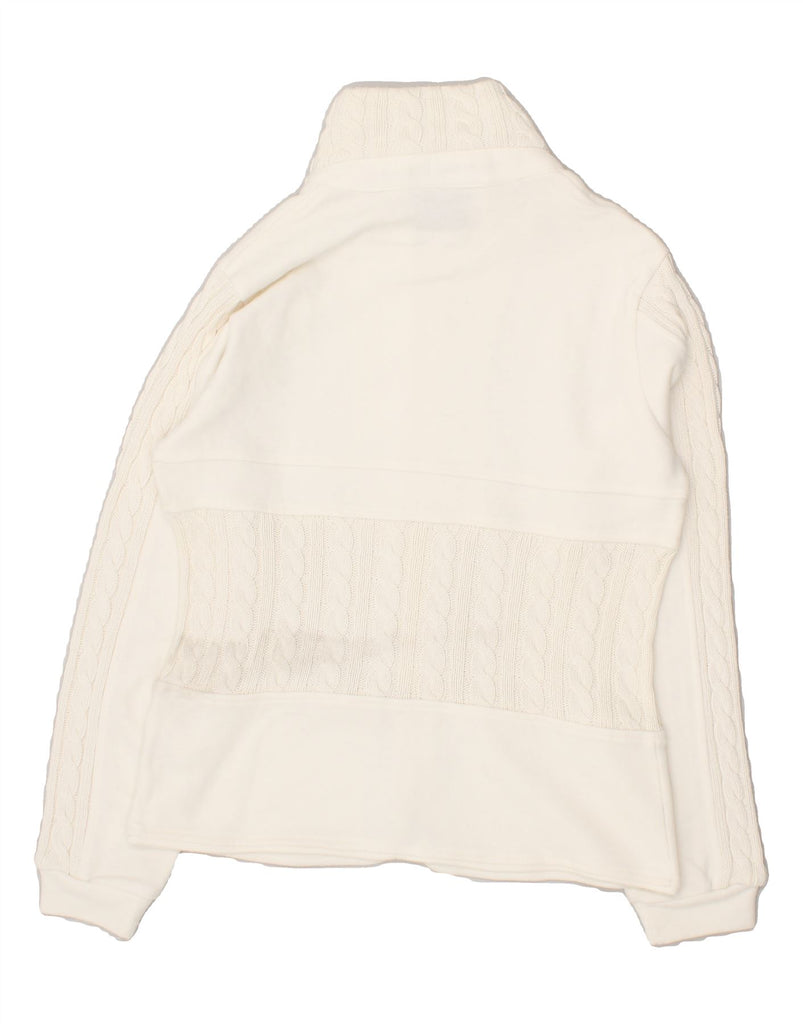 AUSTRALIAN Womens Cardigan Sweater IT 44 Medium Off White Cotton | Vintage AUSTRALIAN | Thrift | Second-Hand AUSTRALIAN | Used Clothing | Messina Hembry 