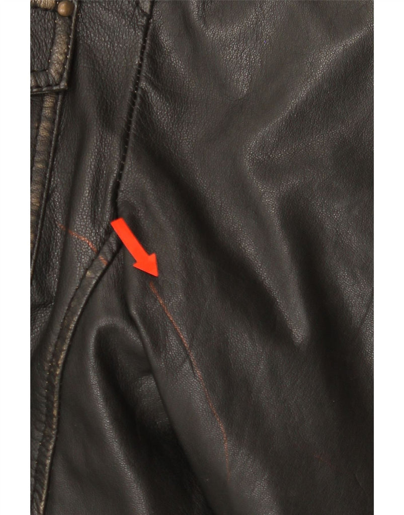 AVIATRIX Mens Leather Jacket UK 40 Large Black Leather Vintage Aviatrix and Second-Hand Aviatrix from Messina Hembry 