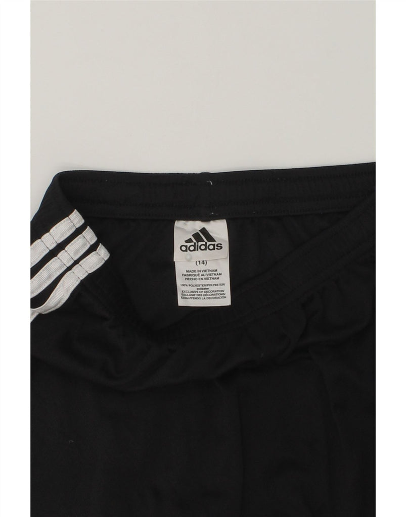 ADIDAS Boys Sport Shorts 13-14 Years Large Black Polyester | Vintage Adidas | Thrift | Second-Hand Adidas | Used Clothing | Messina Hembry 