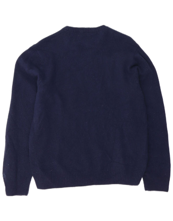 PENGUIN Womens Boat Neck Jumper Sweater UK 18 XL Navy Blue Lambswool