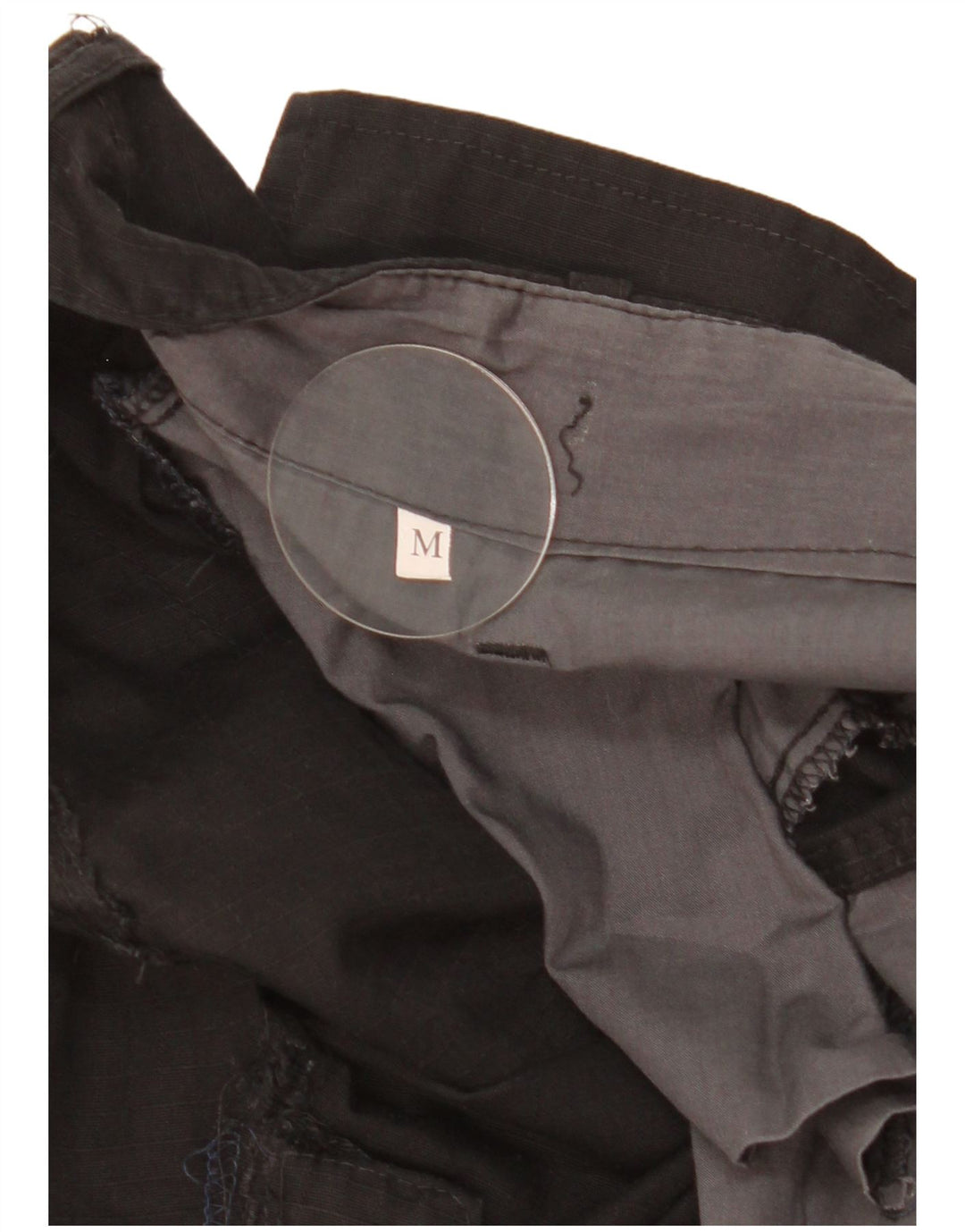 Vintage Mens Straight Cargo Trousers Medium W36 L30 Black