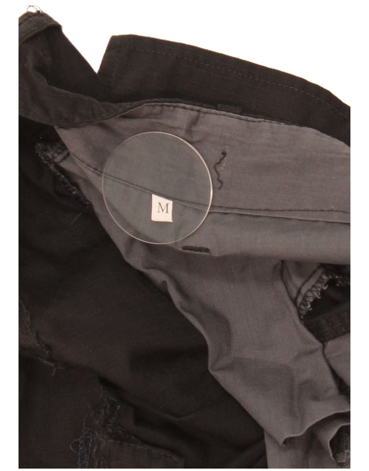 Vintage Mens Straight Cargo Trousers Medium W36 L30 Black