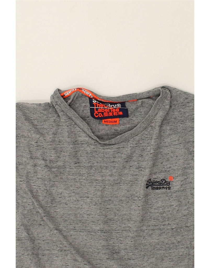 SUPERDRY Womens T-Shirt Top UK 12 Medium Grey Cotton | Vintage Superdry | Thrift | Second-Hand Superdry | Used Clothing | Messina Hembry 