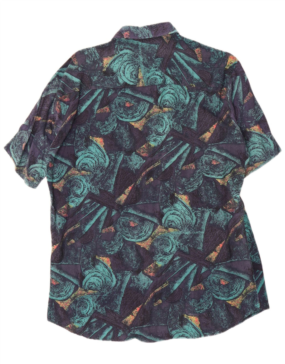 Rob Roy Mens Abstract Pattern Short Sleeve Shirt Medium Multicoloured