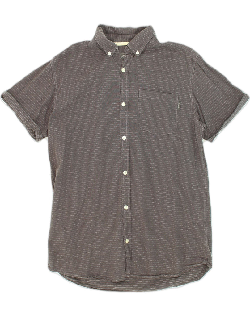 JACK & JONES Mens Short Sleeve Shirt Small Grey Pinstripe Cotton | Vintage Jack & Jones | Thrift | Second-Hand Jack & Jones | Used Clothing | Messina Hembry 