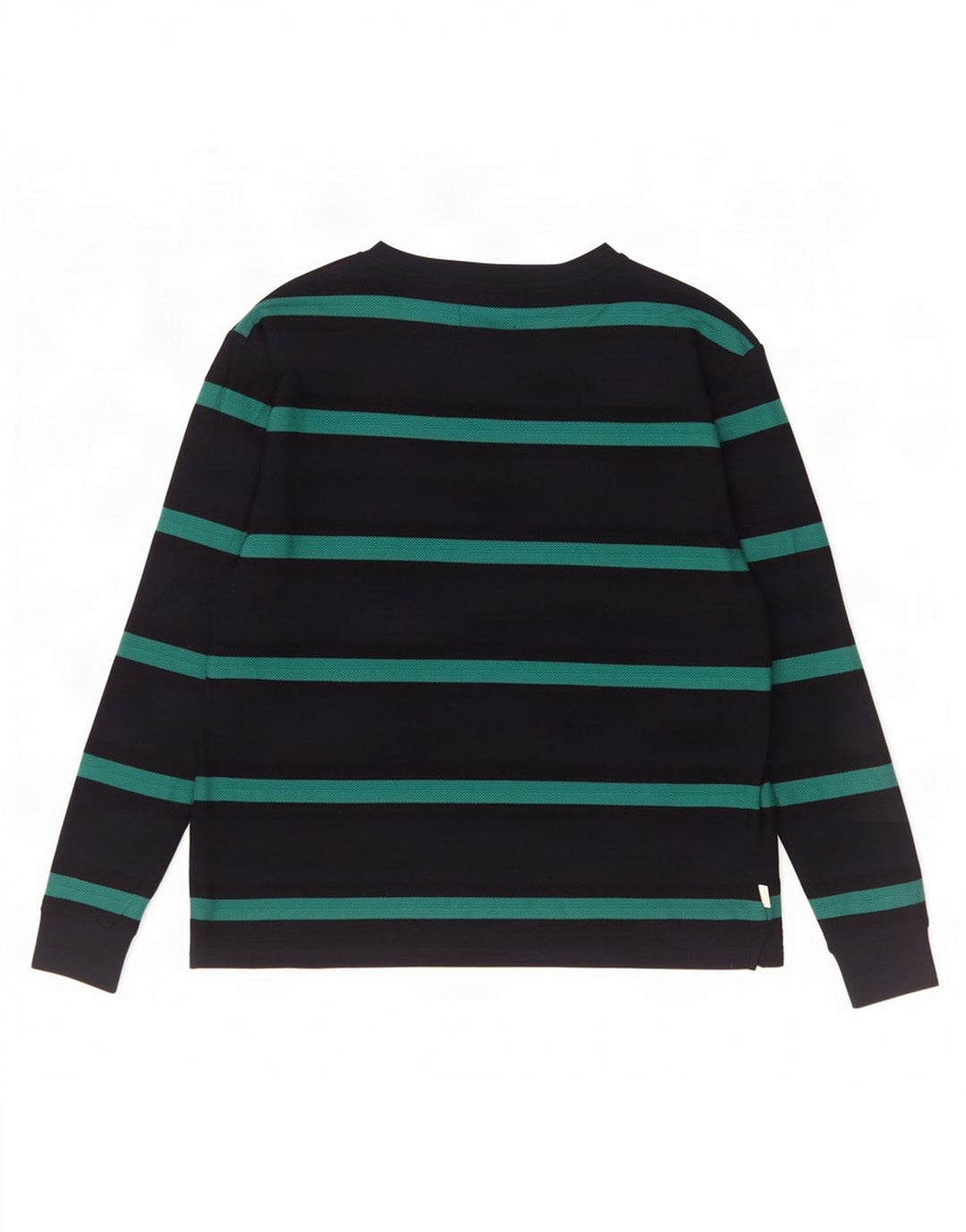 Marks & Spencer Mens Top Long Sleeve Large Navy Blue Striped Cotton
