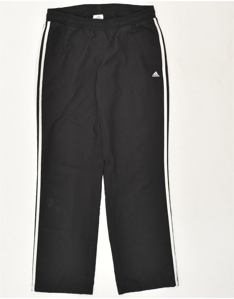 ADIDAS Womens Tracksuit Trousers UK 10 Small Black Polyester | Vintage Adidas | Thrift | Second-Hand Adidas | Used Clothing | Messina Hembry 