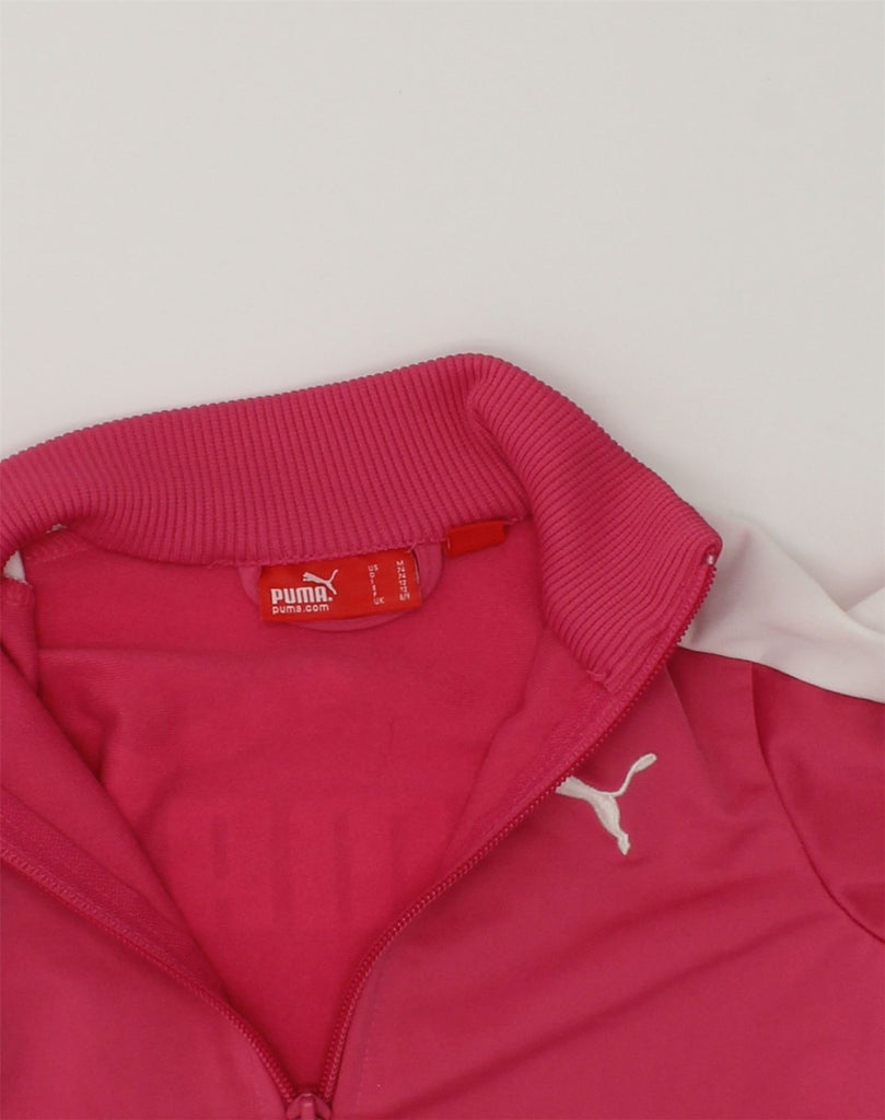 PUMA Baby Girls Bomber Jacket 6-9 Months Pink Polyester | Vintage Puma | Thrift | Second-Hand Puma | Used Clothing | Messina Hembry 