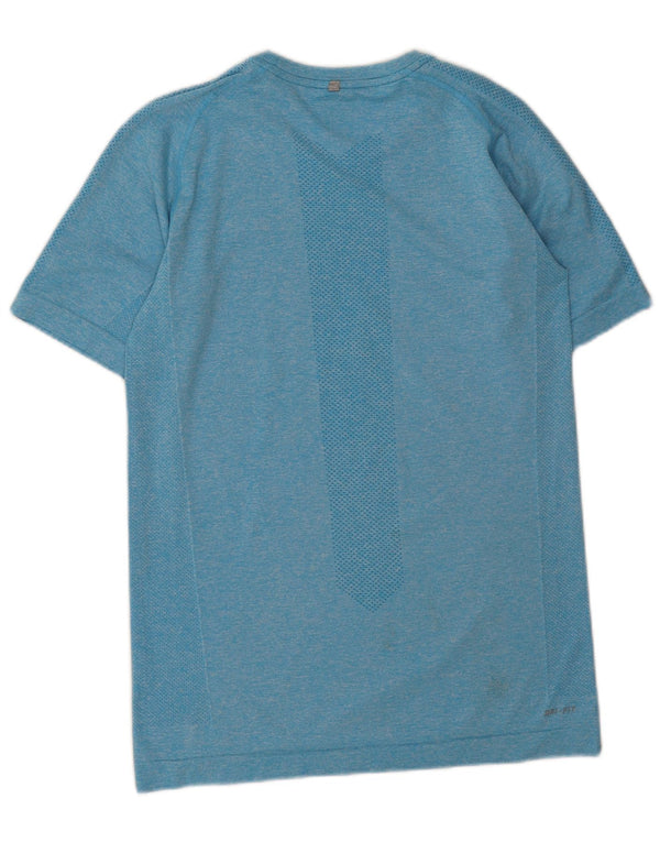 Nike Mens Dri Fit T-Shirt Top Small Blue Flecked Polyester