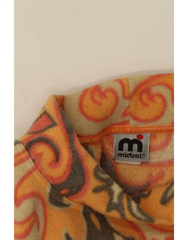 Mistral Mens Fleece Jumper Large Orange Paisley