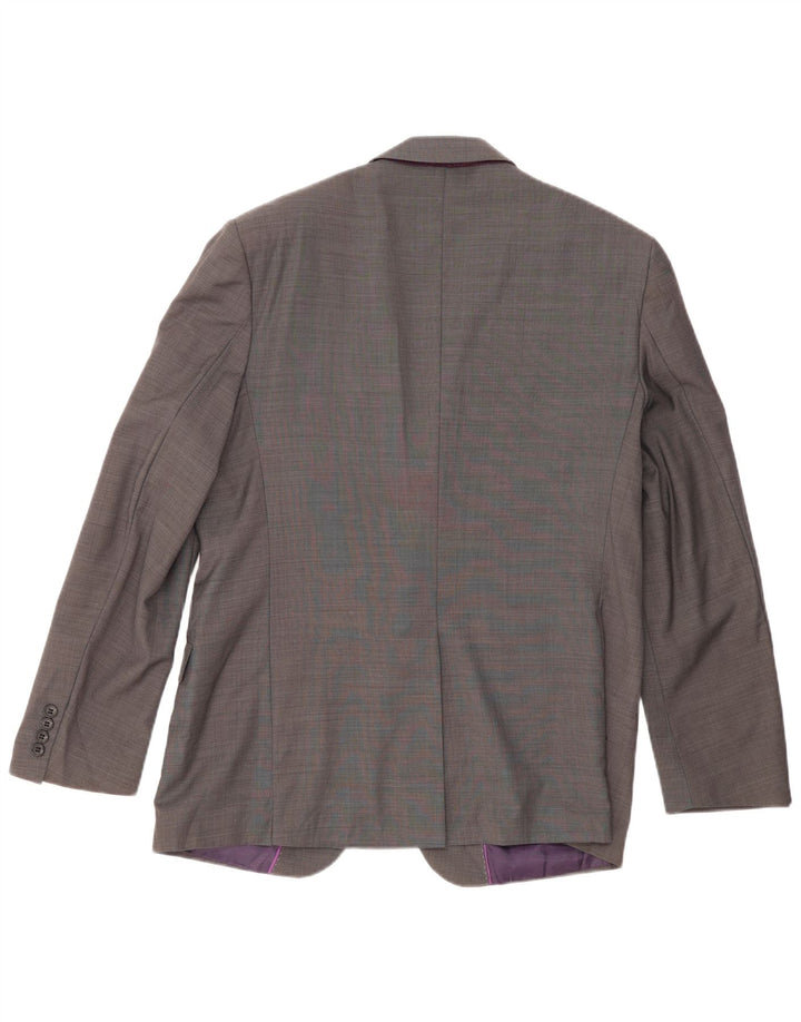 Marks & Spencer Mens Tailored Fit 2 Button Blazer Jacket IT 52 XL Grey Wool