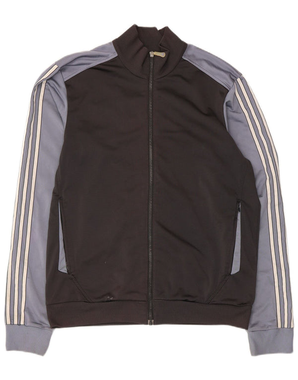 Adidas Mens Tracksuit Top Jacket UK 40/42 Medium Black Colourblock