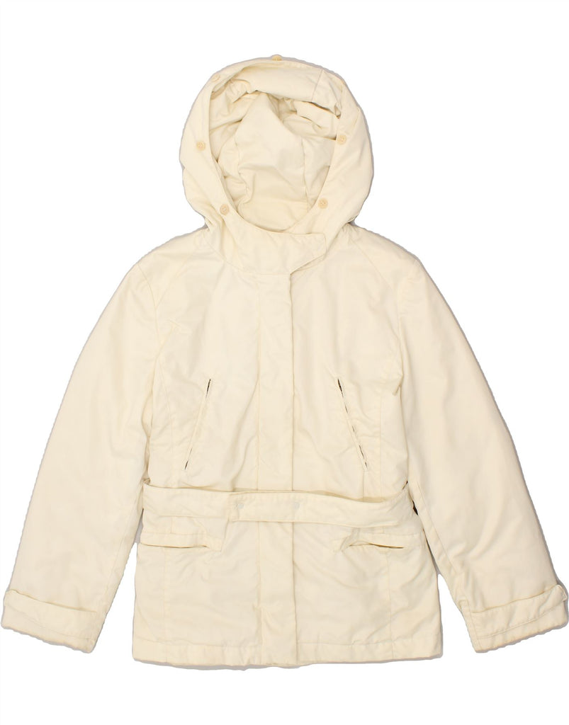 MAX MARA Womens Weekend Hooded Padded Jacket UK 12 Medium Off White | Vintage Max Mara | Thrift | Second-Hand Max Mara | Used Clothing | Messina Hembry 