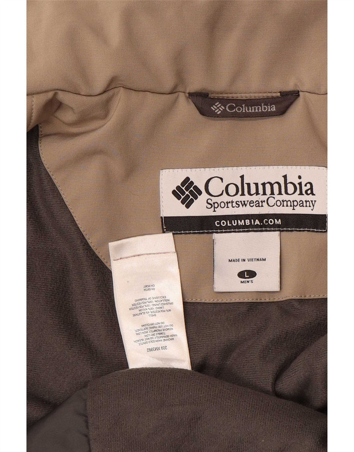 Columbia Mens Windbreaker Jacket UK 40 Large Beige Polyester