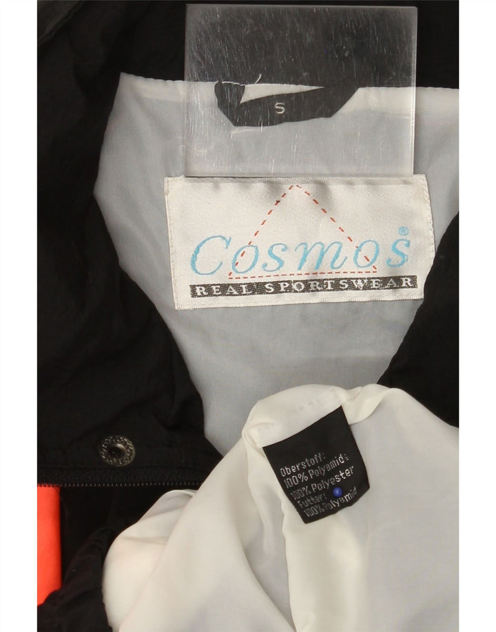 COSMOS Mens Loose Fit Graphic Windbreaker Jacket UK 36 Small Black