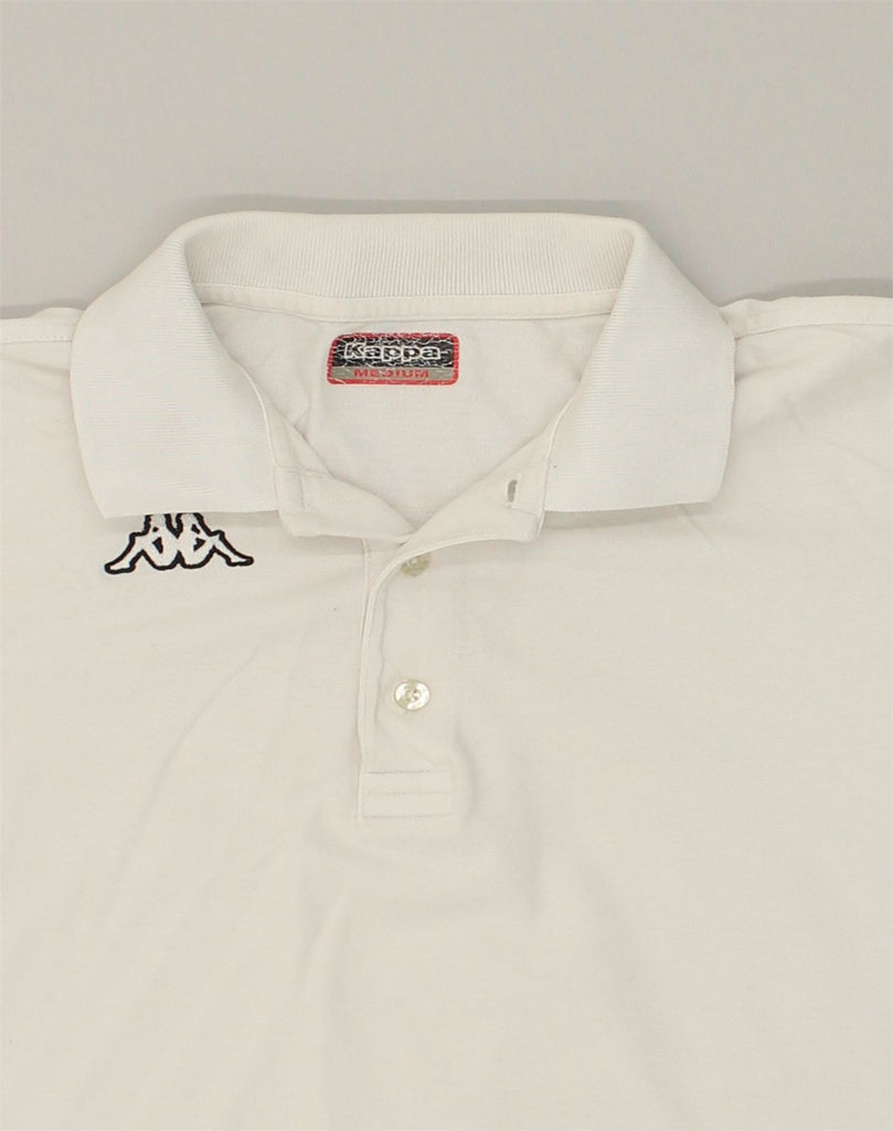 KAPPA Mens Polo Shirt Medium White Cotton | Vintage Kappa | Thrift | Second-Hand Kappa | Used Clothing | Messina Hembry 