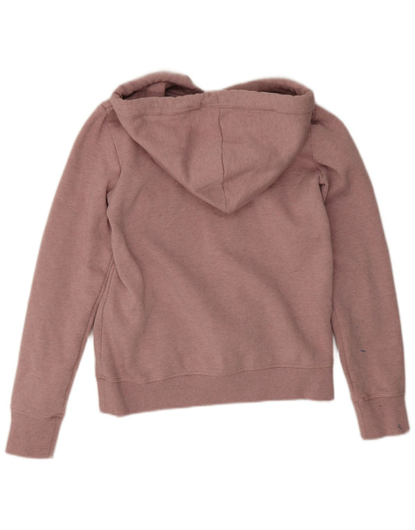 Superdry Womens Hoodie Jumper UK 8 Small  Pink Cotton