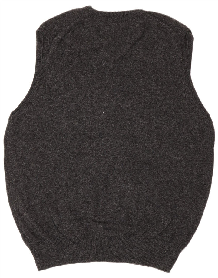 Marks & Spencer Mens Vest Tank Top Large Grey Lambswool