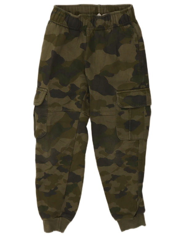 Champion Boys Tracksuit Trousers Joggers 7-8 Years Small Green Camouflage