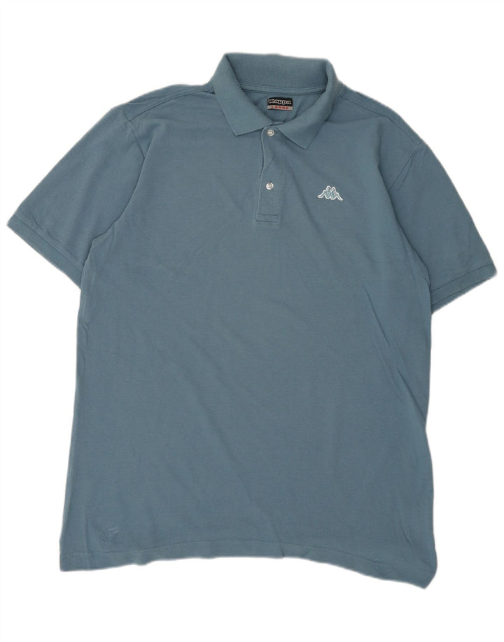 Kappa Mens Polo Shirt Large Blue Cotton