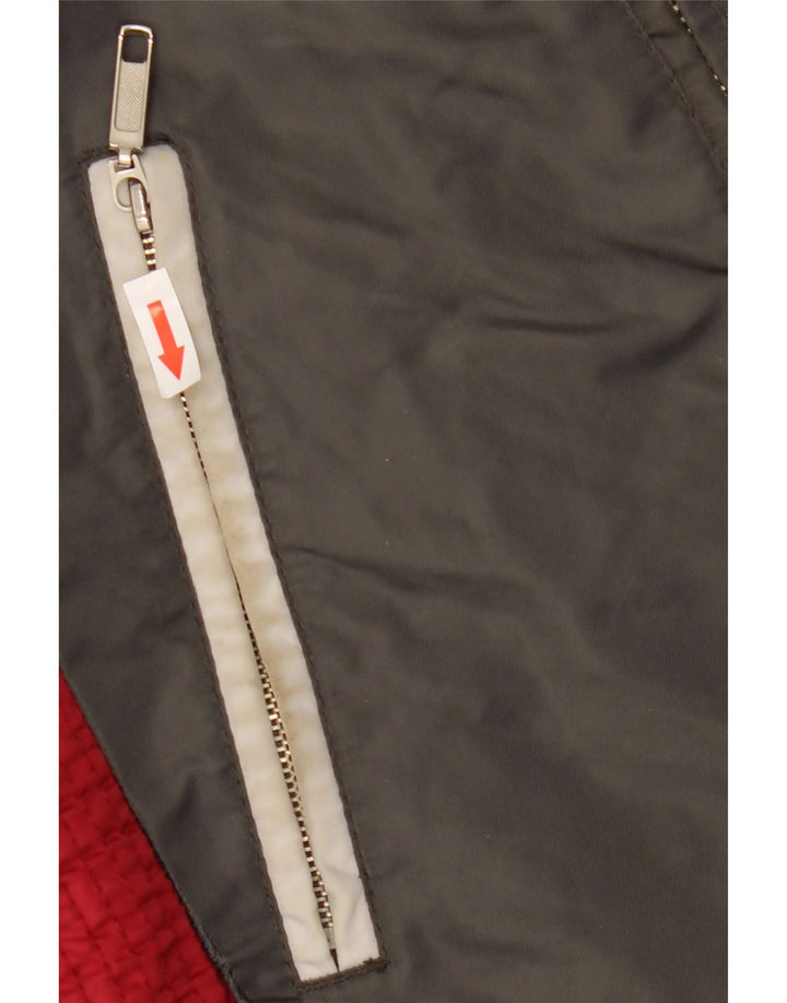 Energie Mens Bomber Jacket UK 40 Large Grey Colourblock