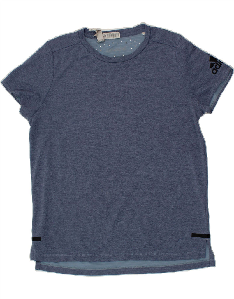 ADIDAS Womens Climachill T-Shirt Top UK 12/14 Medium Blue Polyester Vintage Adidas and Second-Hand Adidas from Messina Hembry 