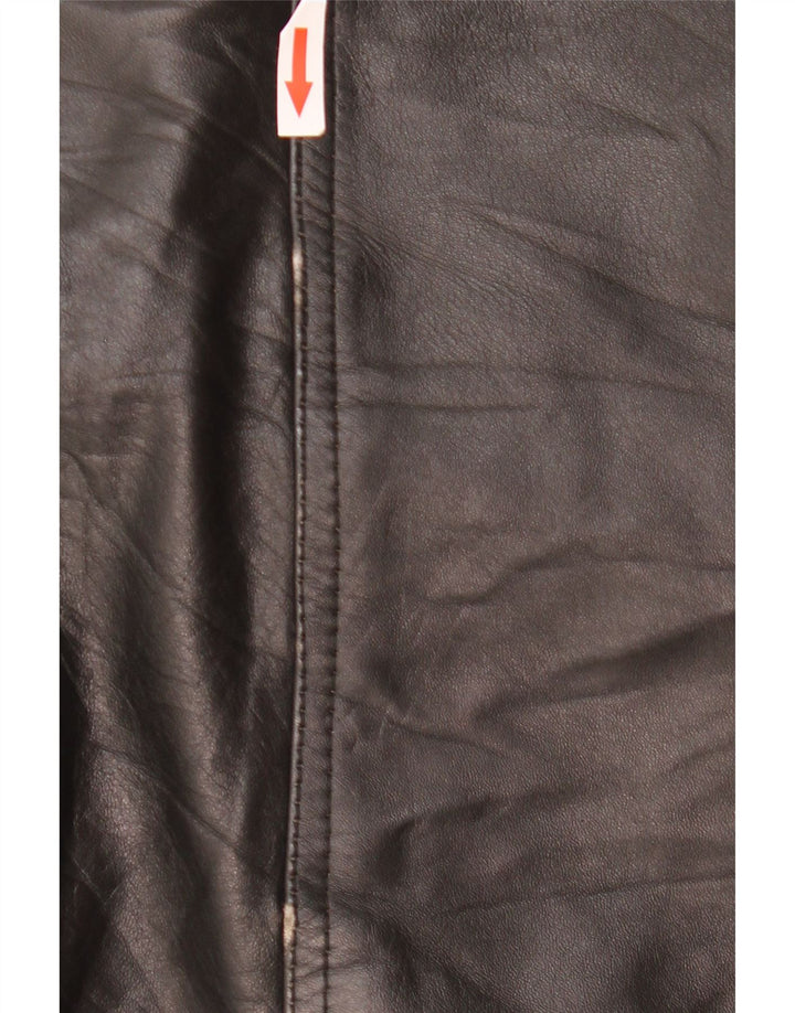 Rosa Cuir Mens Leather Jacket UK 40 Large Black Leather