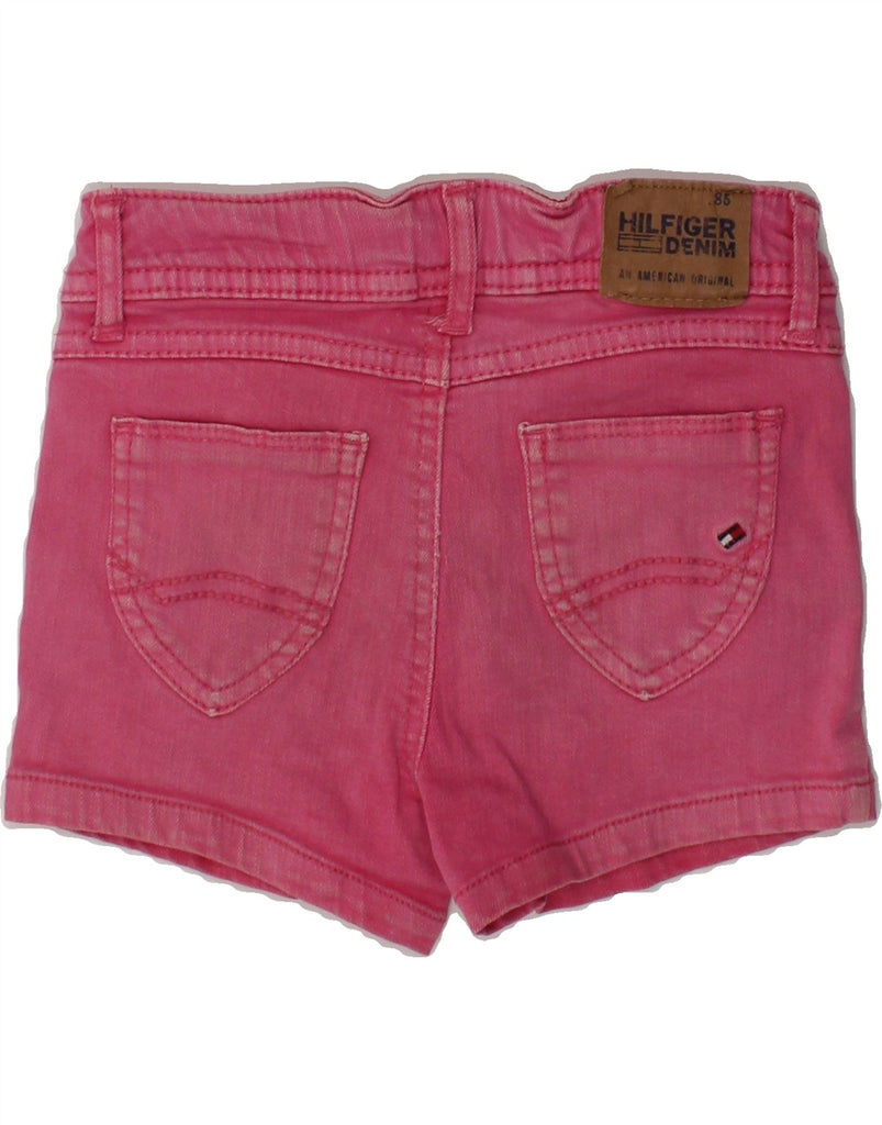 TOMMY HILFIGER Baby Girls Denim Shorts 18-24 Months W20 Pink Cotton | Vintage Tommy Hilfiger | Thrift | Second-Hand Tommy Hilfiger | Used Clothing | Messina Hembry 