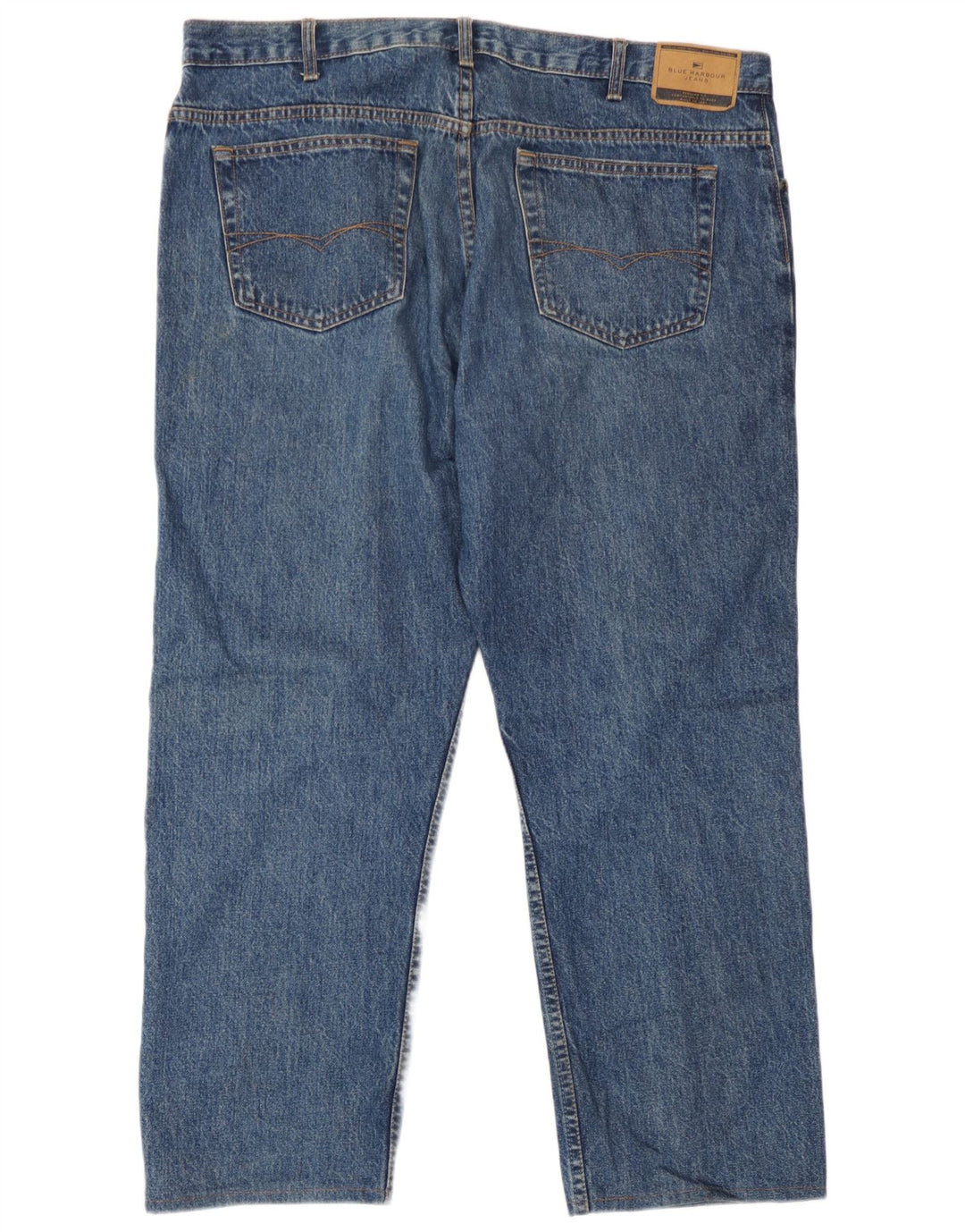 Marks & Spencer Mens Blue Harbour Straight Jeans W40 L26 Blue Cotton