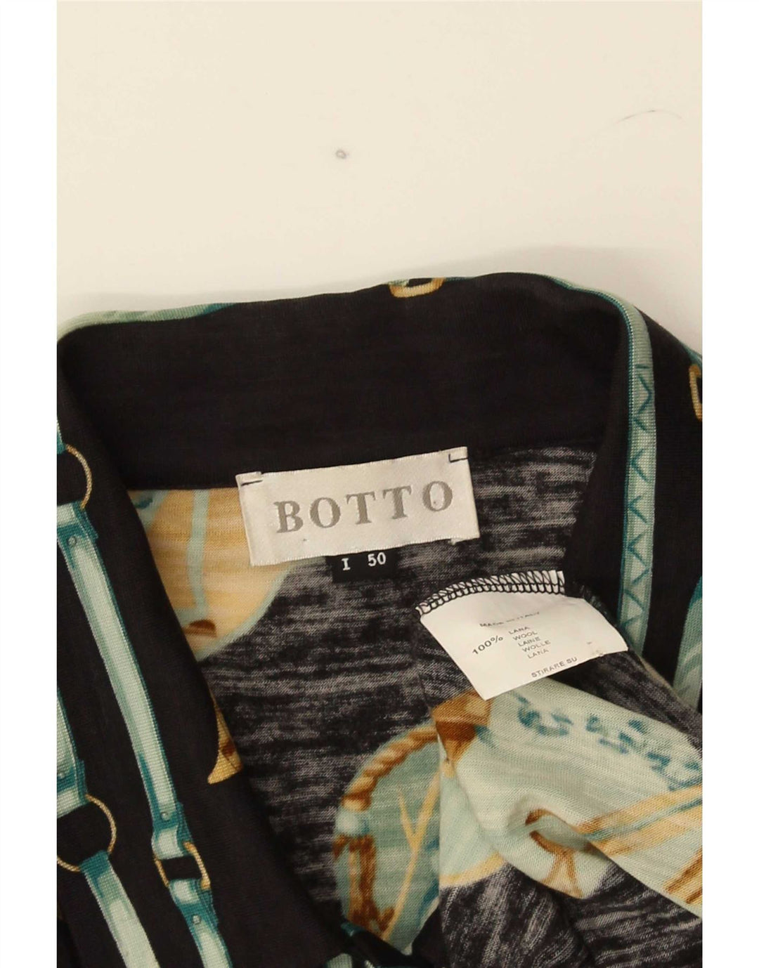 Botto Womens Cardigan Sweater IT 50 XL Black Floral Wool